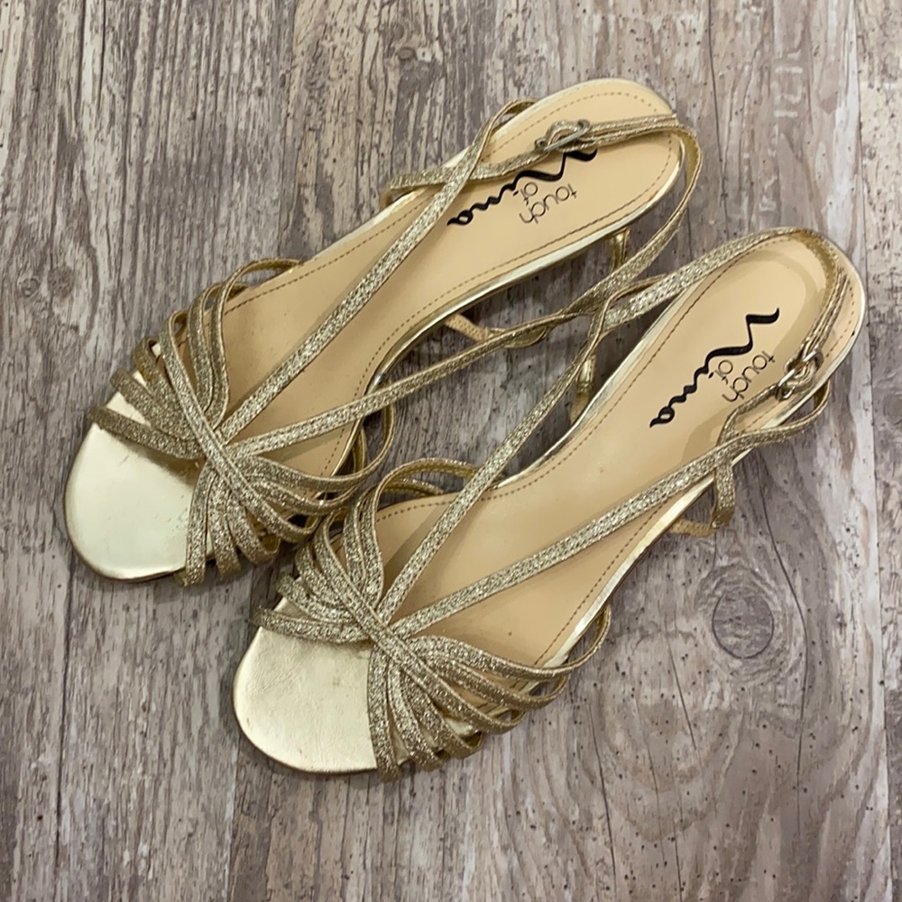 Gold Heels Size 8